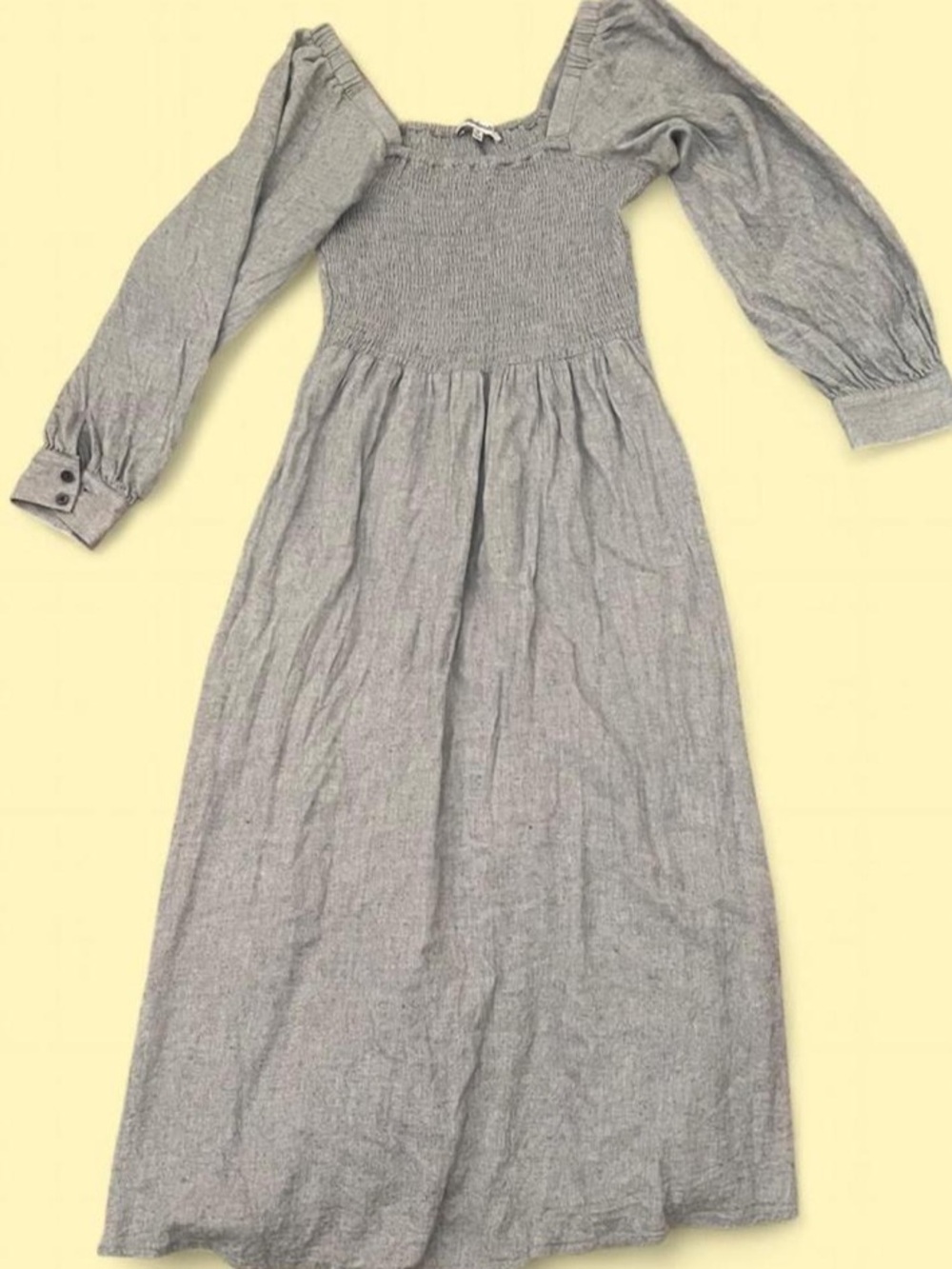Madewell Lucie Smocked Wool blend Dress
